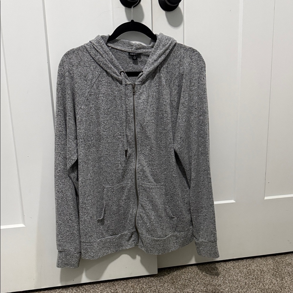 Gray Zip-Up Hoodie